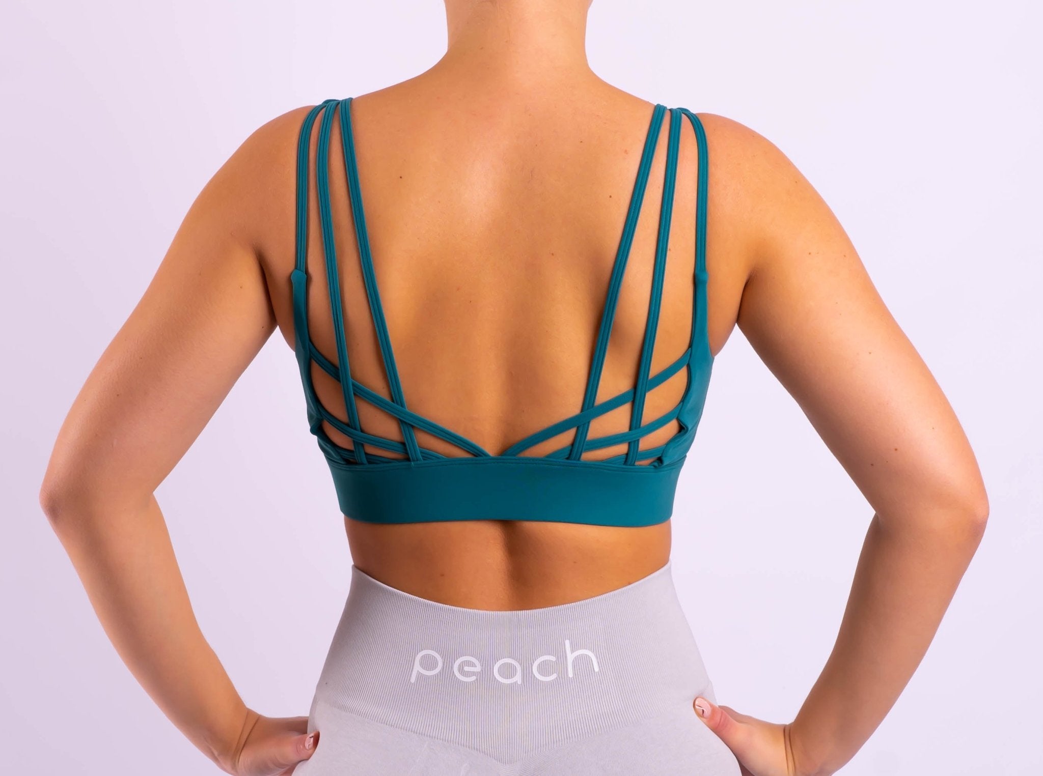Green Kinetic Sports-Bra - Peach Tights -