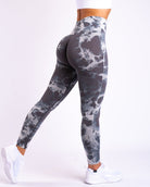Grey Tie-dye V.2 Mid waist - Peach Tights -
