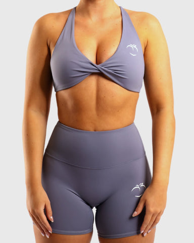 Grey Twist Sports-bra