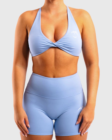 Light Blue Twist Sports-bra