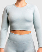 Mint Green Ribbed Long Sleeve - Peach Tights - Long sleeve