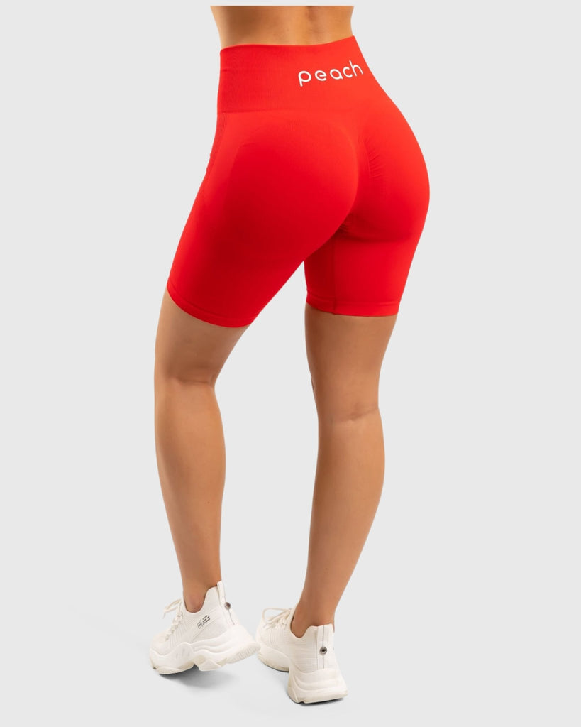 Red Sleek Shorts - Peach Tights - Shorts