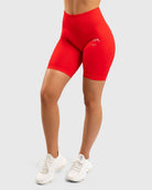 Red Sleek Shorts - Peach Tights - Shorts