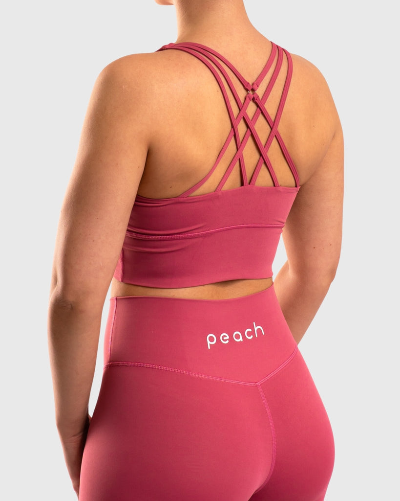 Rose Pure-Fit Sports-bra - Peach Tights -
