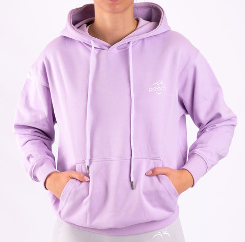 Soft Purple Relaxed Peach hoodie