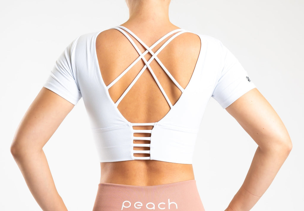 White Cross T-shirt - Peach Tights -