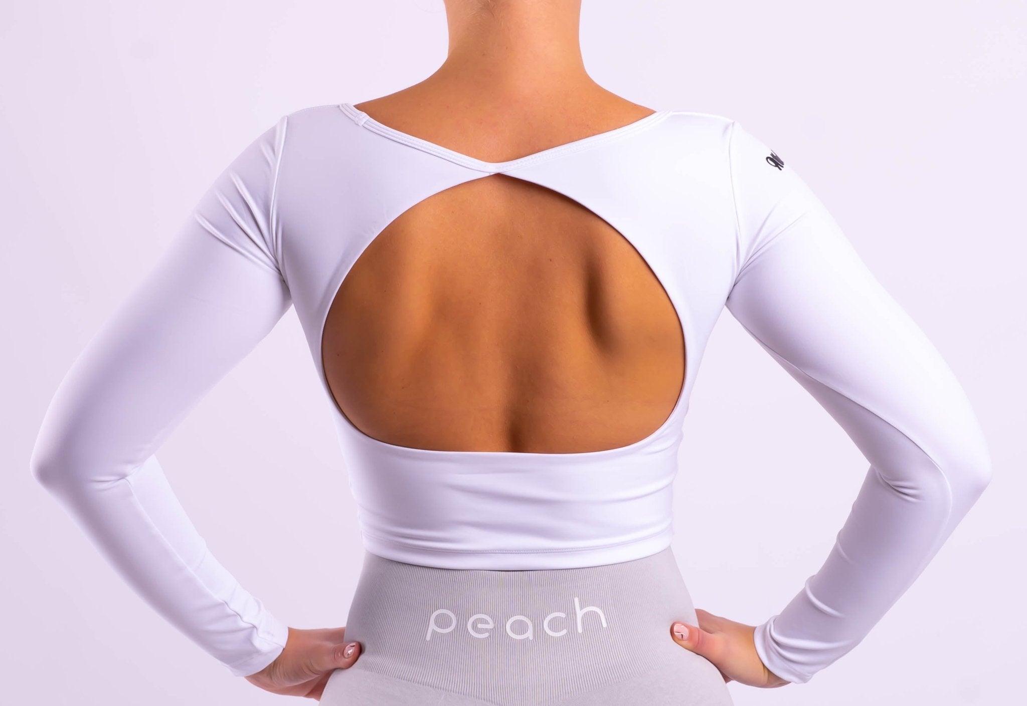 White Halo Long Sleeve - Peach Tights -